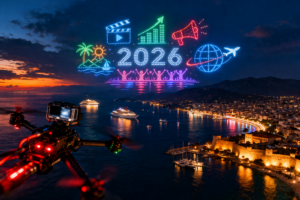 drones in media advertising tourism digital show economy 2026