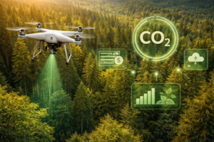 forest carbon stock monitoring drone carbon credit economy