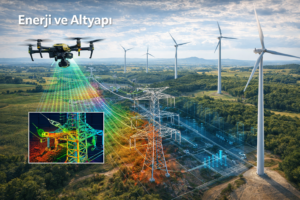energy infrastructure drone inspection lidar power line wind turbine