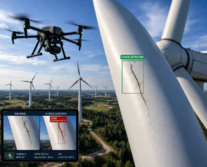 wind turbine blade inspection drone crack detection