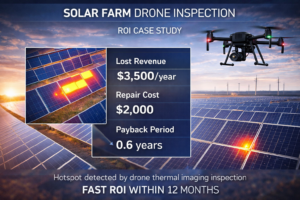 solar farm drone inspection roi case study