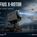Lockheed Martin MORFIUS X-Rotor airborne counter-drone system designed to defeat large UAV swarms.