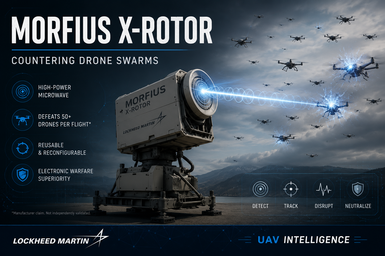 MORFIUS X-Rotor Targets Large Drone Swarms With High-Power Microwaves